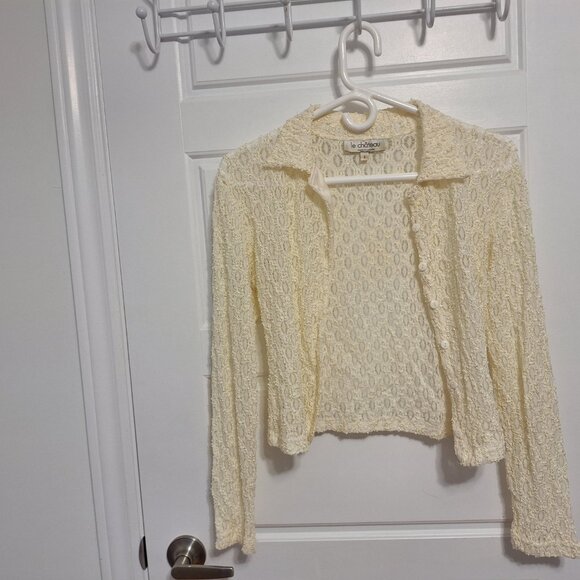 Vintage Elegant sheer top made in Canada - Picture 4 of 7